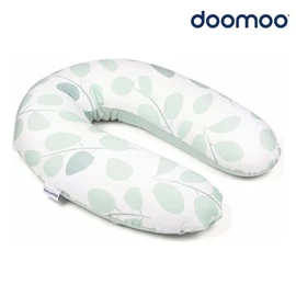 比利时Doomoo Buddy 有机棉舒眠月亮枕-湖水绿/树叶