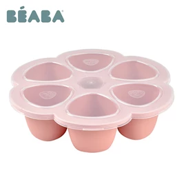 法國BEABA 冷凍矽膠分格儲存器-6格X90ml 粉紅