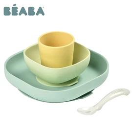法國BEABA 矽膠餐具套裝-4件套 黃色
