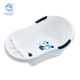 台灣KuKu Duck 成長印記嬰兒浴盆-藍色