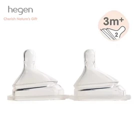 新加坡hegen 防脹氣智慧奶嘴-3個月以上 中速 兩個裝