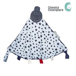 英國Cheeky Chompers 嬰兒牙膠安撫巾-小星星