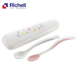 日本Richell X Miffy 嬰兒餵食匙-兩支裝連盒