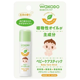 日本Wakodo 和光堂 嬰兒低敏植物保濕潤唇棒(紅茶香味)-5g