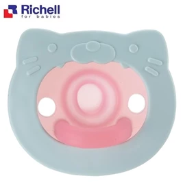 日本Richell 安抚奶嘴连收纳盒(0-3个月)-小猫