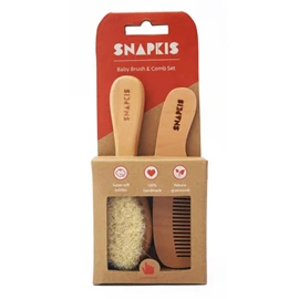 Snapkis 嬰兒全天然羊毛木梳套裝