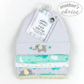 Mother's Choice 嬰兒帽-小象組 5件裝