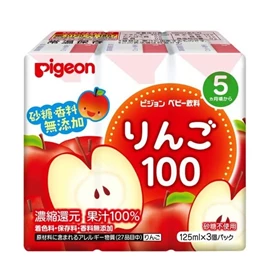 日本Pigeon 晨光嬰兒果汁-蘋果汁 125ml x3包