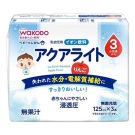日本和光堂 嬰兒電解飲品-蘋果味 125ml x3包