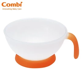 日本Combi Baby Label 易握嬰兒飯碗-橙色