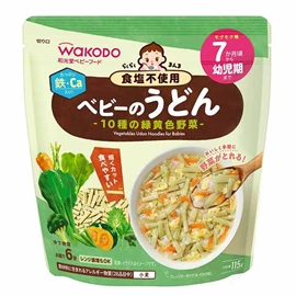 日本和光堂 嬰兒日式烏冬(10種黃綠色蔬菜)-115g