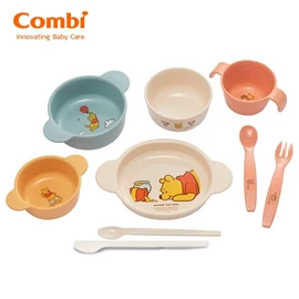 日本Combi 餐具套裝8件套-小熊維尼
