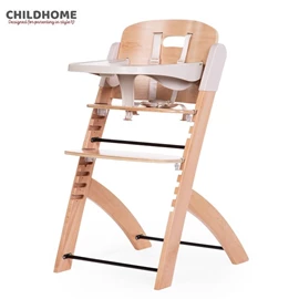Childhome Evosit 可調式高腳餐椅連餐盤-原木色