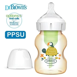 美國Dr. Brown's Options+ 仿母乳排氣奶樽 - PPSU 5oz 小龜
