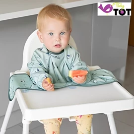 英國Tidy Tot 防水輕便飯衣(吸盤款)-長袖 Owls