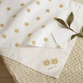 韓國Baby&I 純棉嬰兒紗巾-10塊裝 熊仔
