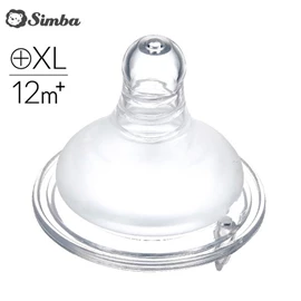 台湾小狮王 Simba 母乳记忆超柔防胀气宽口十字奶嘴-XL码 12m+
