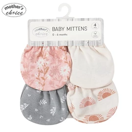 Mother's Choice 嬰兒純棉手套-4件裝 太陽花朵