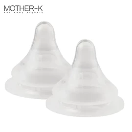 韓國Mother-K 寬口防脹氣奶嘴-XL碼(8個月以上) 2入裝