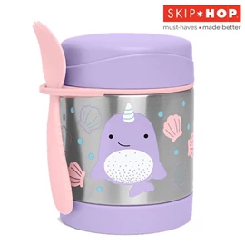美國Skip Hop 可愛動物園保溫食物壺/ 獨角鯨 325ml