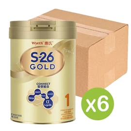 惠氏S-26 Gold/ 1號 嬰兒配方奶粉 850g X 6罐