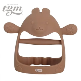 韓國tgm 白金矽膠牙膠(可穿戴手腕)連收納盒-兔仔 深啡