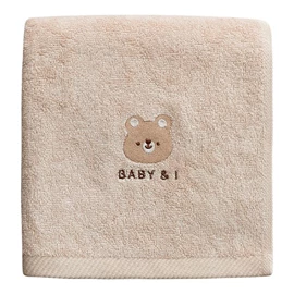 韓國Baby&I 竹纖維嬰兒浴巾-米色熊熊