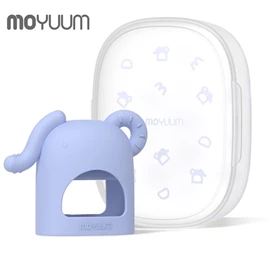 韓國Moyuum 白金矽膠手套牙膠(連收納盒)-紫色小象