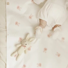 韓國Baby&I 高級純棉透氣防水墊-L碼 兔仔