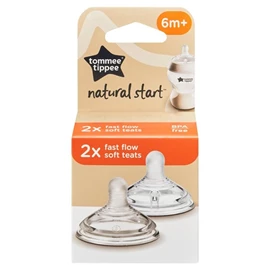 英國Tommee Tippee Natural Start 超柔軟奶嘴 -快流量 6個月以上 兩個裝