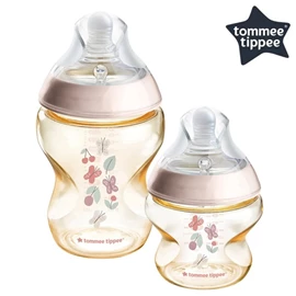 英國Tommee Tippee Natural Start PPSU 奶瓶-印花款 150ml+260ml 粉紅