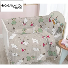 【Casablanca】嬰兒床 2件套(床單連枕袋)-姆明