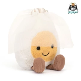 英國 JellyCat Amuseables Boiled Egg Bride 趣味新娘水煮蛋公仔