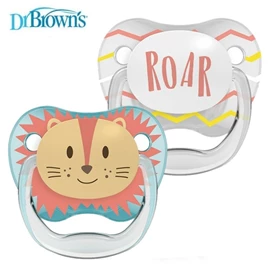 美國Dr. Brown's PV健齒安撫奶嘴(2個裝)/ 0-6M 獅子款