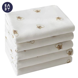 韓國Baby&I 純棉大紗巾/ 90×90cm 5塊裝 松鼠