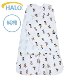 美國Halo Swaddle 二合一嬰兒包被睡袋-純棉 1.5TOG-Hello 米奇