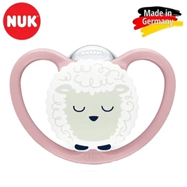 德國Nuk Space Night 超透氣夜光安撫奶嘴/ 6-18M 錦羊