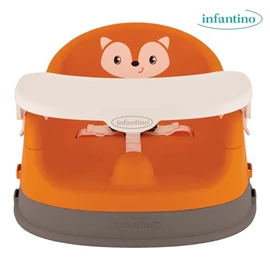 美國infantino 4合1 成長加高餐椅/ 狐狸