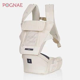 韓國Pognae Max. B 輕盈坐墊揹帶-牛仔米色
