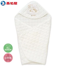 日本西松屋 嬰兒毛巾包被-熊仔