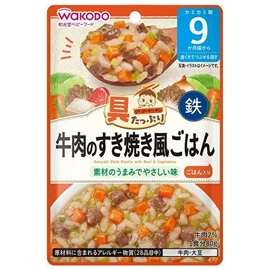 日本和光堂 便利即食餐包-壽喜燒牛肉蔬菜燴飯 80g