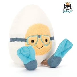 英國 JellyCat Amuseables Boiled Egg Scuba 潛水熟蛋公仔