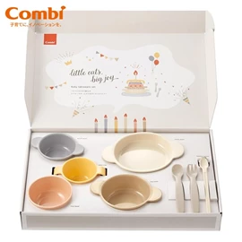 日本Combi 日式離乳收納餐具(禮盒裝)-8件組