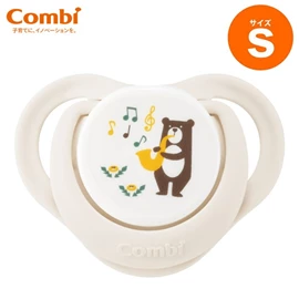 日本Combi 睡眠安抚奶嘴(连防尘盖)-S码 快乐熊