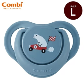 日本Combi 睡眠安撫奶嘴(連防塵蓋)-L碼 白熊