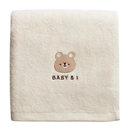 韓國Baby&I 竹纖維嬰兒浴巾-象牙白熊熊(147933)