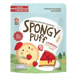 Apple Monkey 海藻鈣波波泡芙-士多啤梨芝士蛋糕味 20G