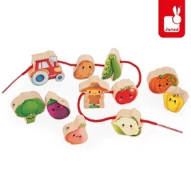 法国Janod 木制串珠乐/ 菜园 13件