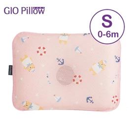 韓國Gio Pillow 超透氣護頭型 嬰兒枕頭-S碼 水手熊粉