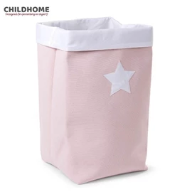 Childhome 折疊式帆布收納籃/ 粉紅